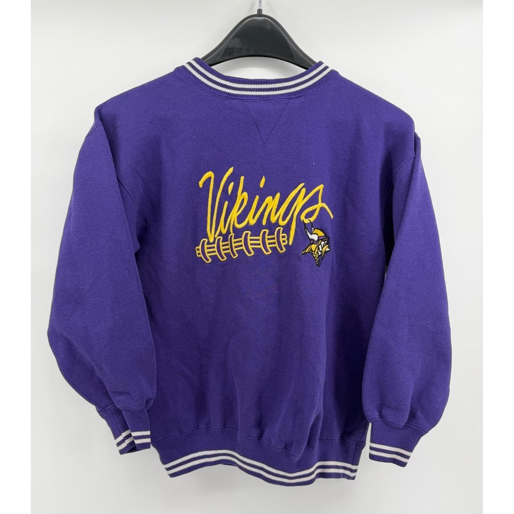 Vintage Cadre Athletic Minnesota Vikings Kids Sweatshirt Purple‎ Medium NFL